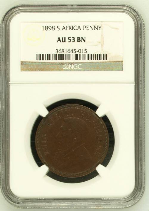 Z.A.R. 1898 Penny - NGC Graded AU53BN - R1 Start